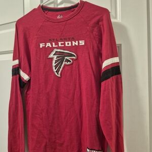 Majestic Red Falcons Long Sleeve Jersey